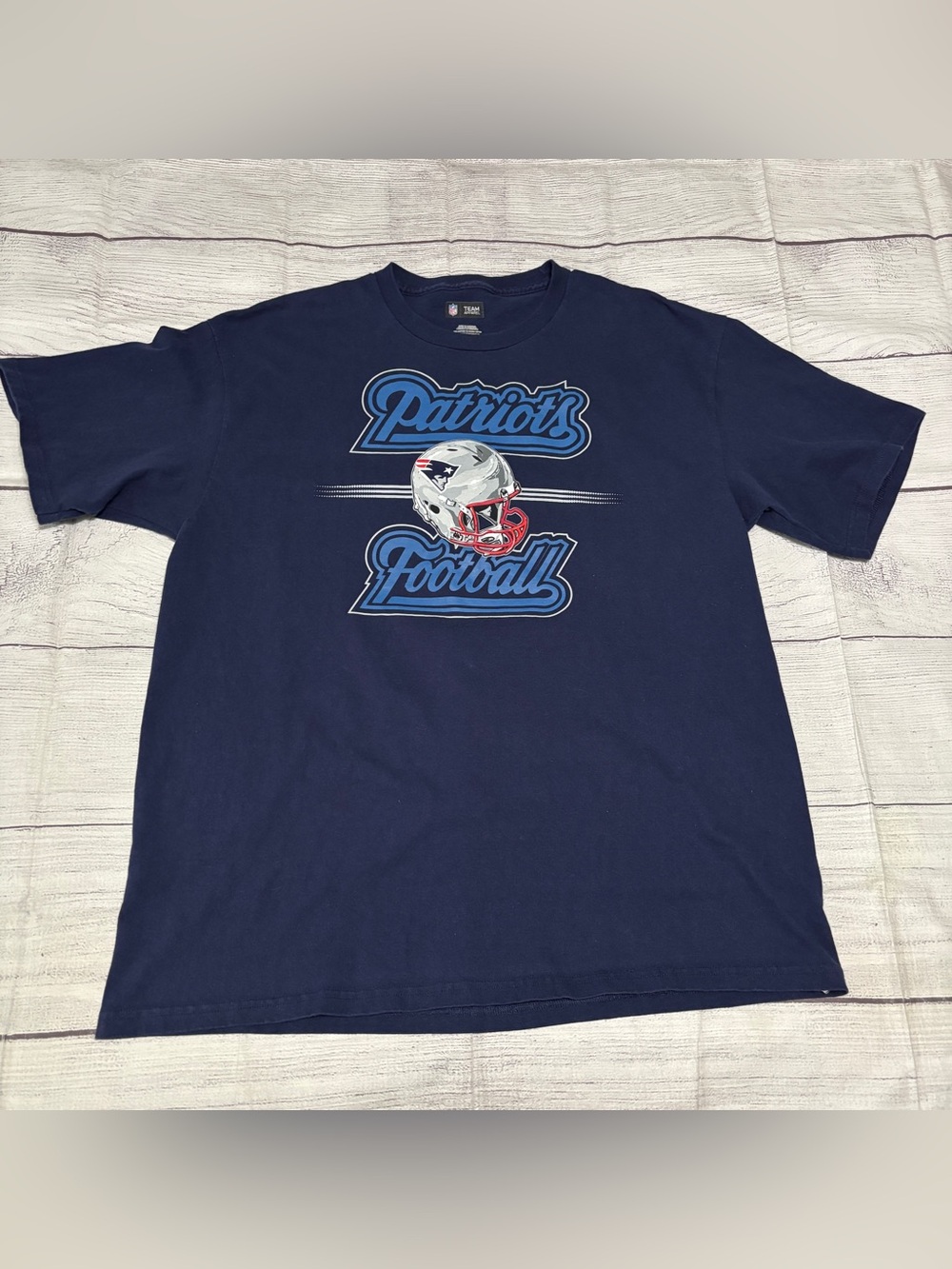 NFL Team Apparel New England Patriots T-Shirt Mens XL Double Sided Graphic